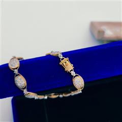 Gold-Diamond Bracelet 130 Diamonds 1.30 Carat T.W. 10K Yellow Gold 6.41g
